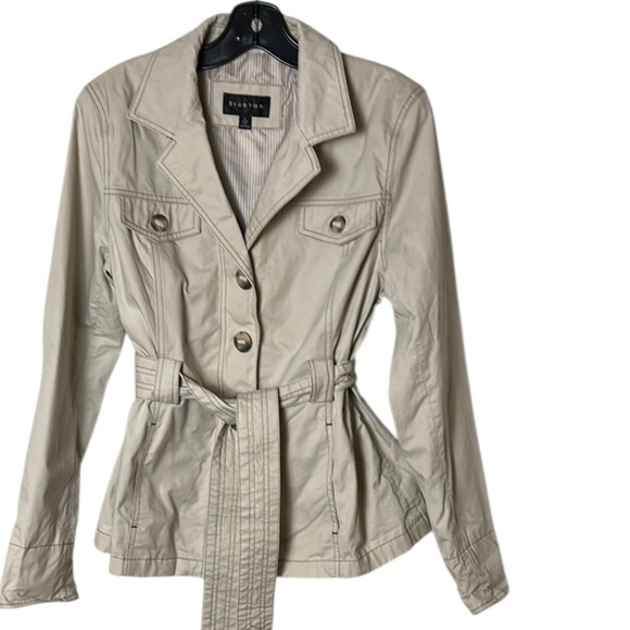 Braeton 90s safari utility jacket,L, short trench,lightweight cotton,exc cond - Picture 1 of 13